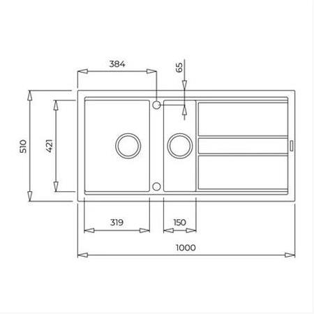 Teka Nova 60 B-Tg Beyaz Granit Eviye