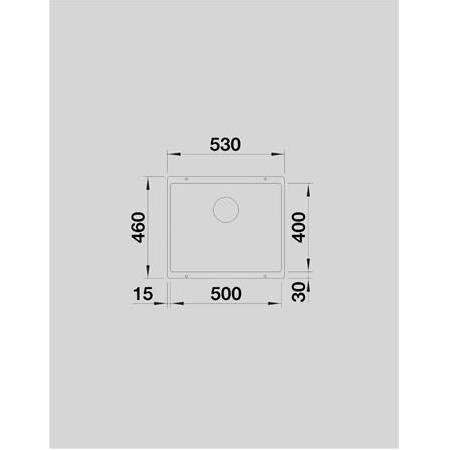 BLANCO ROTAN 500 U Beyaz-Krom SET