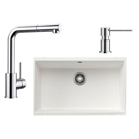 BLANCO ROTAN 700 U Soft Beyaz -Krom SET