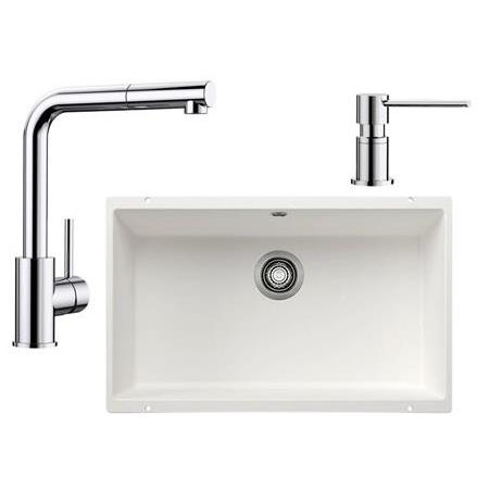BLANCO ROTAN 700 U Beyaz -Krom SET