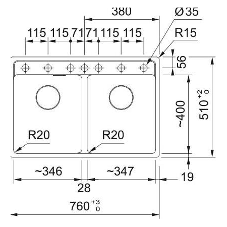 Maris MRG 620-35-35 Matt Black