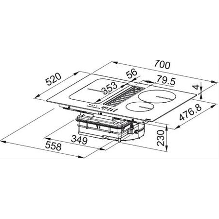FSM 709 HI Davlumbaz Entegreli Ocak